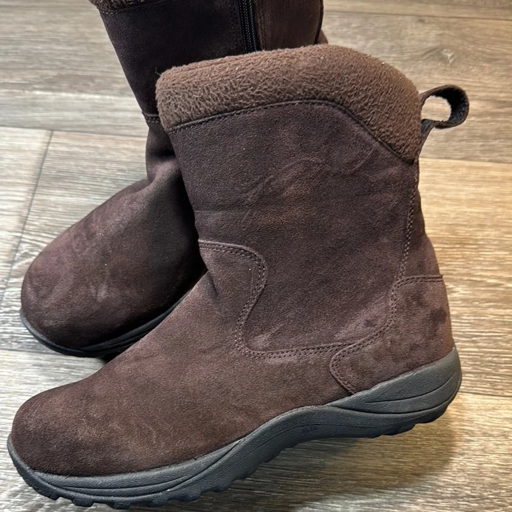 LL bean Brown Suede winter Boots woman’s 8.5 (s31)
